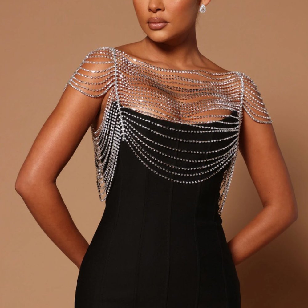 Leia Embellished Top - Silver